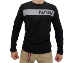 Alpha Industries tričko z dlhým rukávom Nasa RS LS black