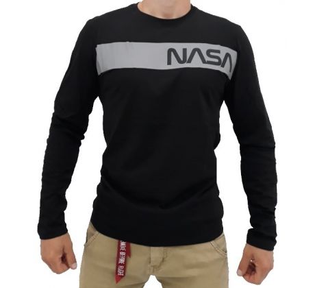 Alpha Industries tričko z dlhým rukávom Nasa RS LS black