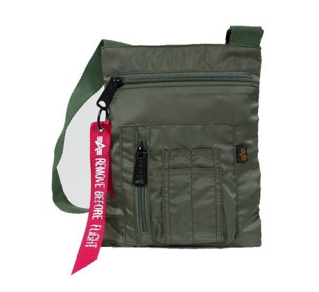 Alpha Industries Crew Messenger Bag sage green