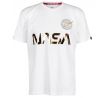 Alpha Industries tričko NASA Reflective T wite/gold
