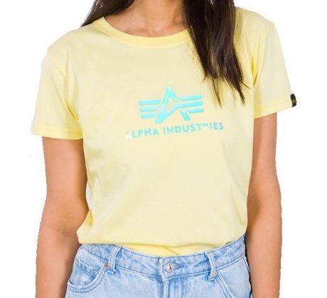Alpha Industries Dámske tričko Rainbow T Wmn pastel yellow