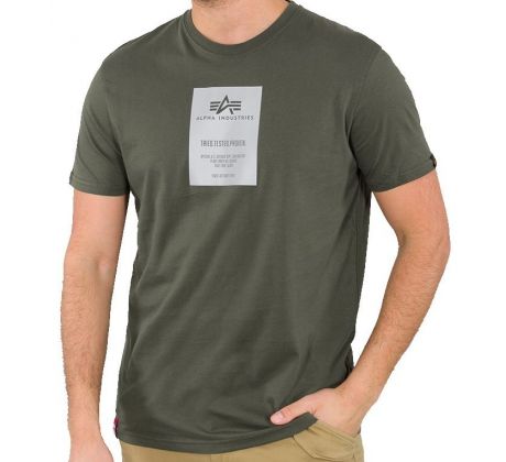 Alpha Industries tričko Reflective Label T dark olive