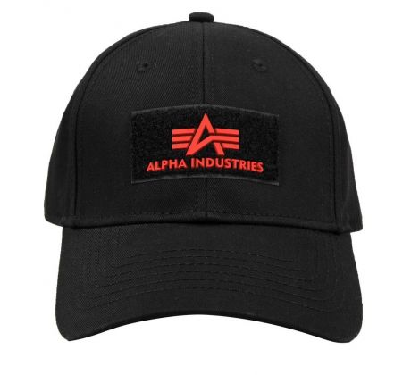 Alpha Industries šiltovka Velcro II-black/red logo