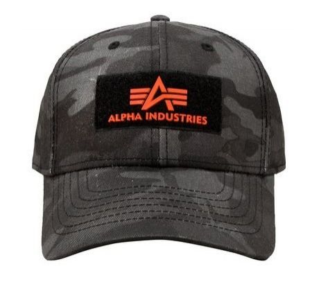 Alpha Industries šiltovka Velcro II-red logo/black camo