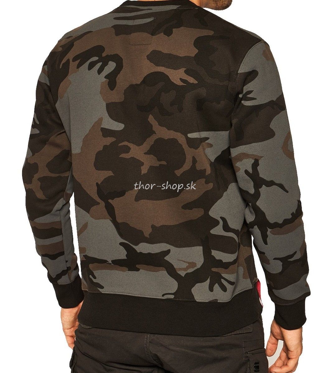 - Alpha Basic Pánske Sweater Industries - camo mikina Mikiny ALPHA https://www.thor-shop.sk/ - - black INDUSTRIES