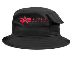Alpha Industries klobúk Utility Bucket Hat black/red