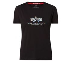 Alpha Industries Dámske tričko New Basic T Hol.Print Wmn black/silver crystal