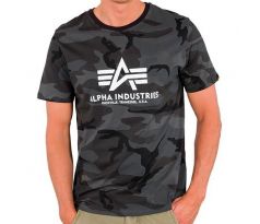 Alpha Industries tričko Basic black camo