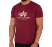 Alpha Industries tričko Basic T Foil Print burgundy/gold