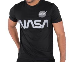 Alpha Industries tričko NASA Reflective T black