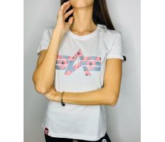 Alpha Industries Dámske tričko Flock Flower Print T Wmn white