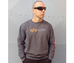 Alpha Industries mikina Alpha Label Sweater grey black