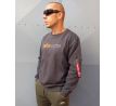 Alpha Industries mikina Alpha Label Sweater grey black