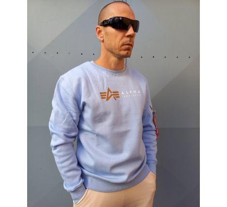 Alpha Industries mikina Alpha Label Sweater light blue