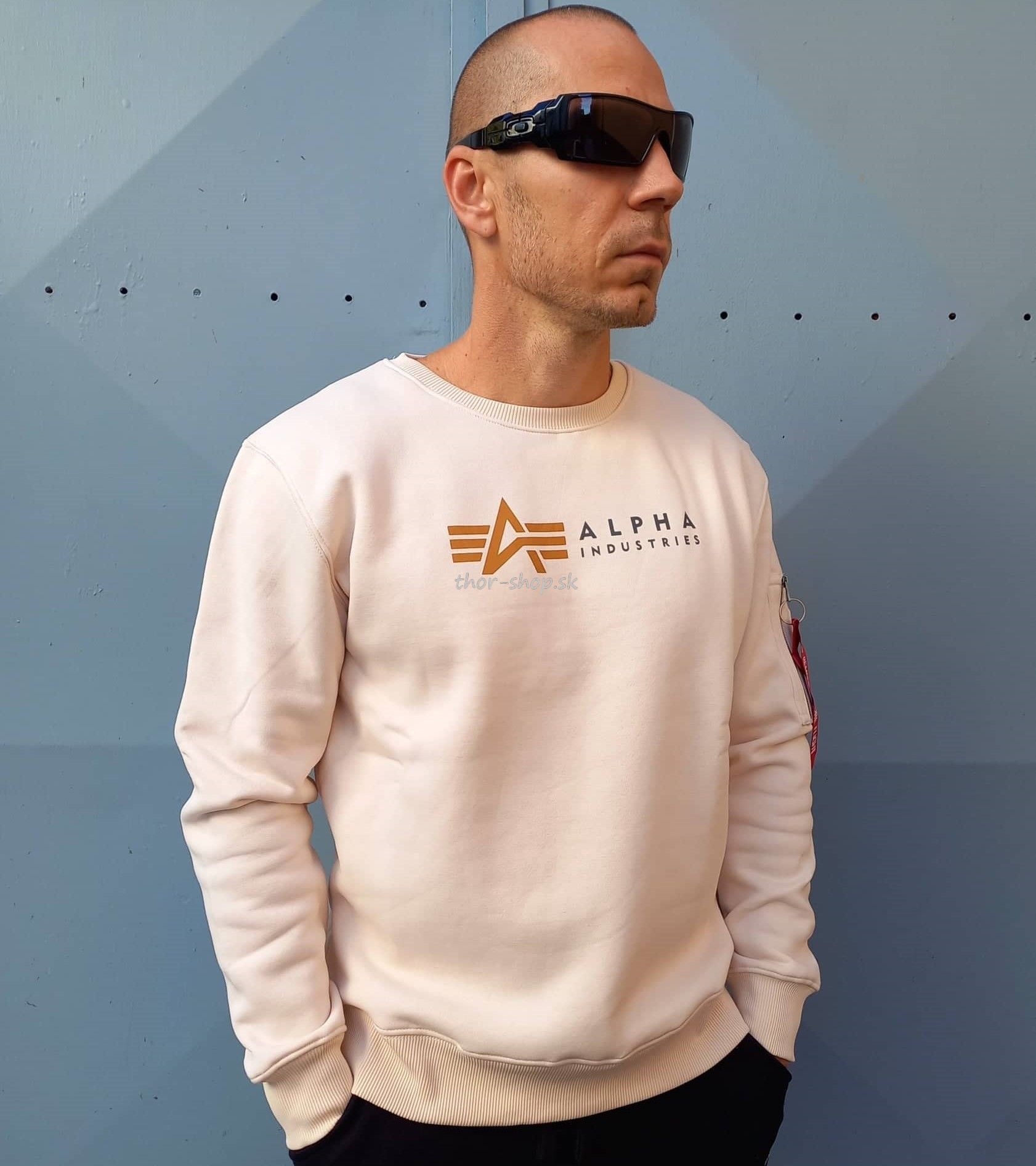 https://www.thor-shop.sk/ - ALPHA INDUSTRIES - Pánske - Mikiny - Alpha  Industries mikina Alpha Label Sweater jet stream