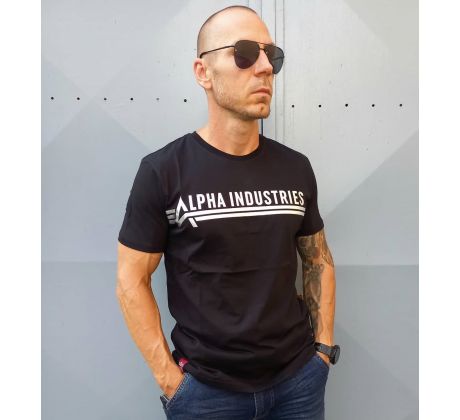 Alpha Industries tričko T Foil Print black/metal silver