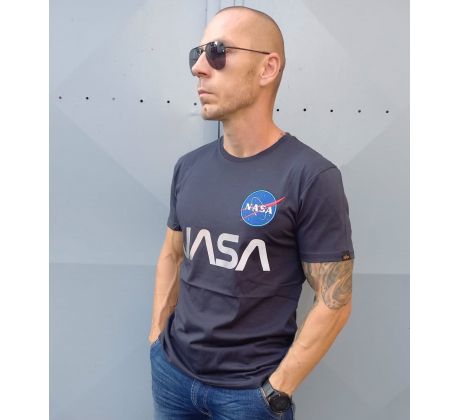 Alpha Industries tričko NASA Reflective T Repl.blue