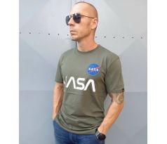 Alpha Industries tričko NASA Reflective T dark olive